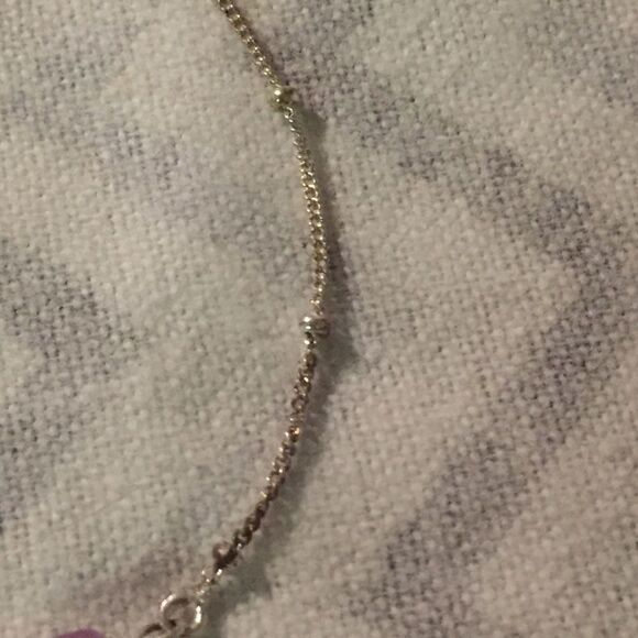 Purple beaded Sterling Silver Delicate Bracelet - Picture 3 of 4